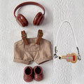 17cm Mini Plush Doll'S Clothes Outfit Accessories For Korea Kpop Exo Labubu Idol overalls pants set Macaron doll Clothing Gift