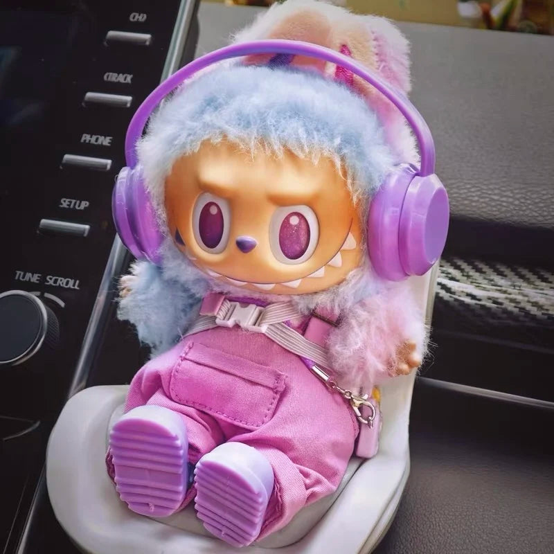 17cm Mini Plush Doll'S Clothes Outfit Accessories For Korea Kpop Exo Labubu Idol overalls pants set Macaron doll Clothing Gift