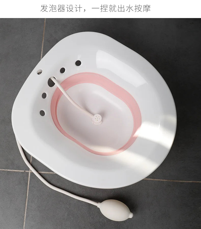 Bath for Toilet Hemorrhoids  for Postpartum Pregnant-Women or Hemorrhoids, Foldable Hangable Storage Large-Capacity Private Care