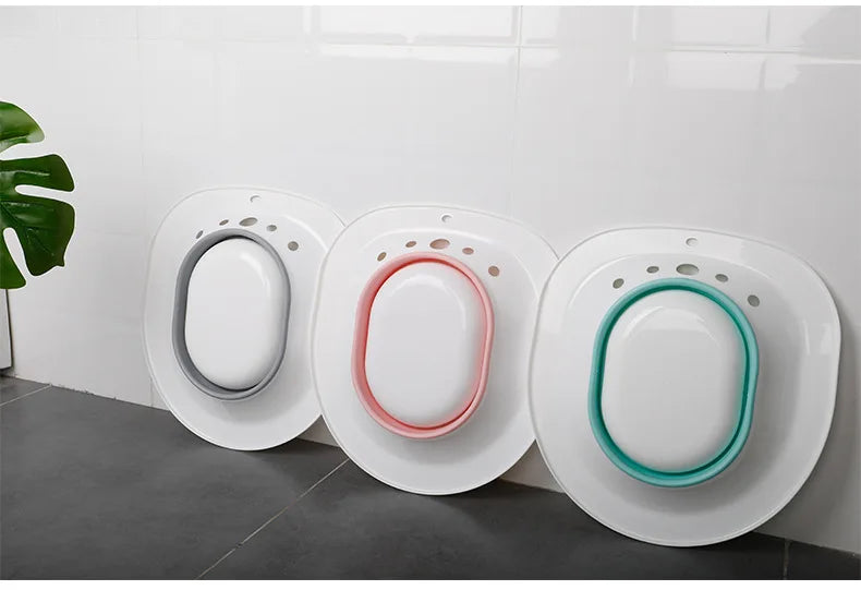 Bath for Toilet Hemorrhoids  for Postpartum Pregnant-Women or Hemorrhoids, Foldable Hangable Storage Large-Capacity Private Care