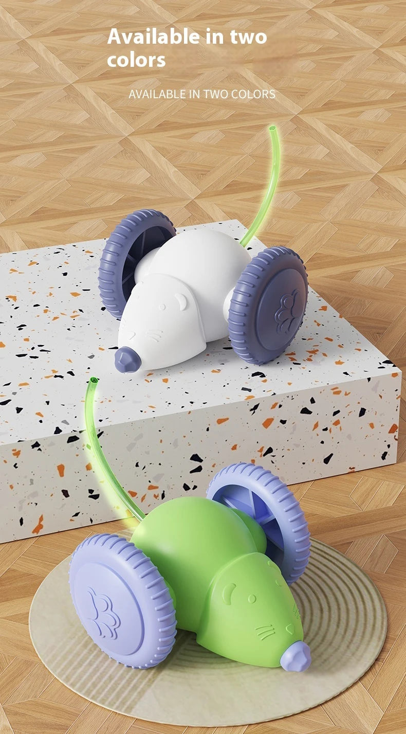 Electric Mouse Car Pet toys Interactive Cat Toy Rechargeable Automatic Teaser with Intelligent Obstacle Avoidance Pet Products
