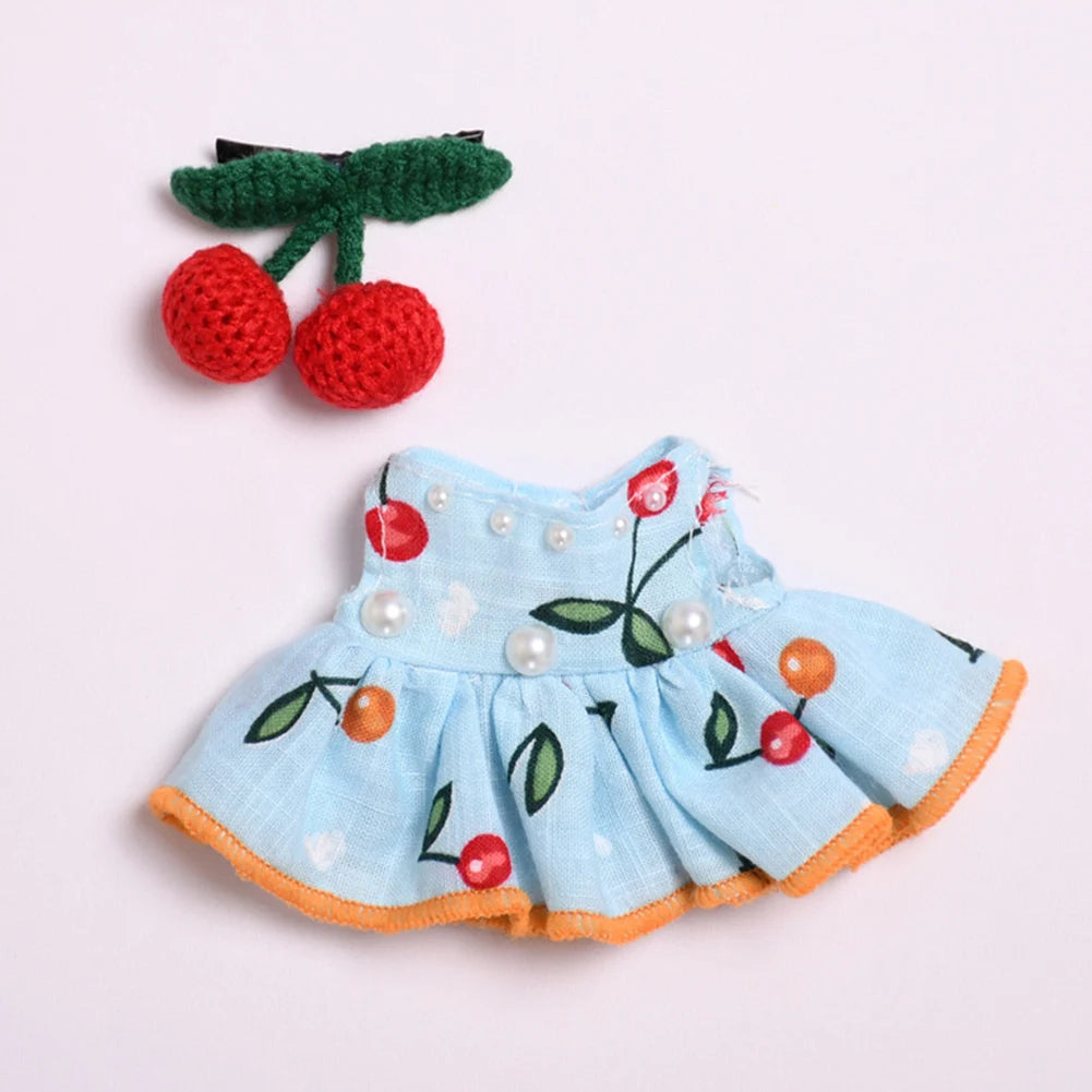 17cm Mini Plush Doll'S Clothes Outfit Accessories For Korea Kpop Exo Labubu I II Idol Dolls sit party overalls Clothing Gift