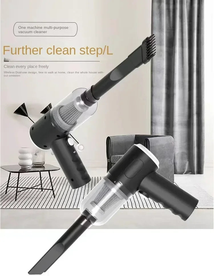 Car Wireless Handheld Vacuum Cleaner Dual Use for Small Home and Car 120W 6000PA High Power Powerful Rechargeable Vacuum Cleaner