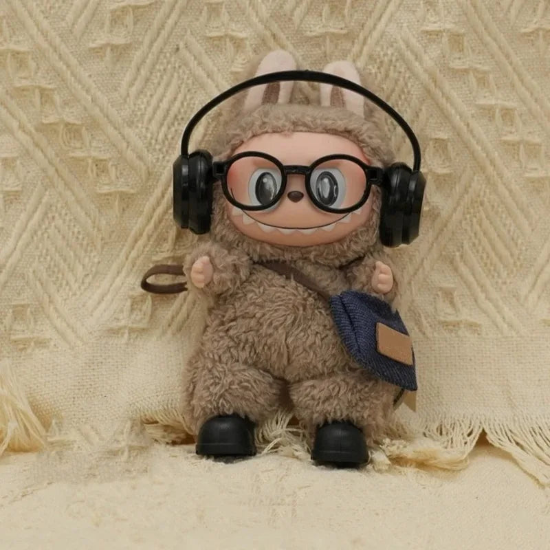 17cm Mini Plush Doll'S Clothes Outfit Accessories For Korea Kpop Exo Labubu Idol Dolls Macaron overalls Clothing Gift
