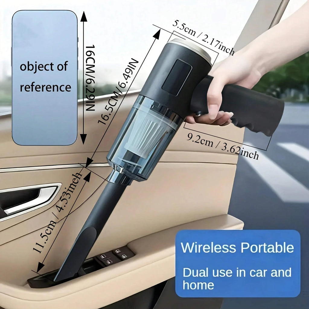 Car Wireless Handheld Vacuum Cleaner Dual Use for Small Home and Car 120W 6000PA High Power Powerful Rechargeable Vacuum Cleaner