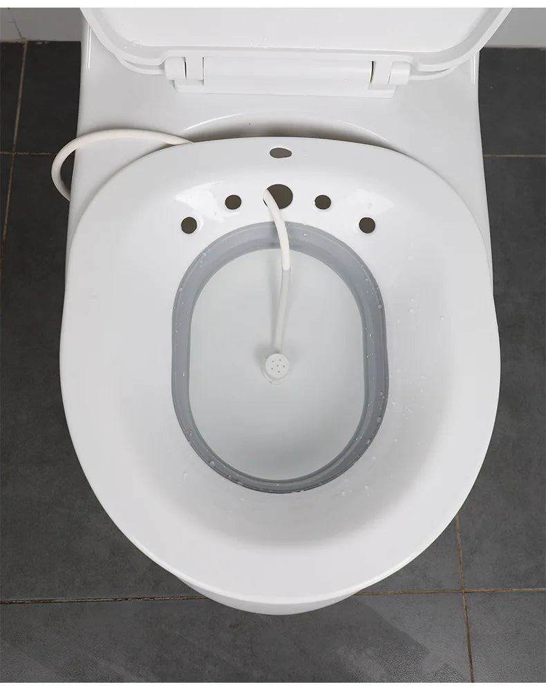 Bath for Toilet Hemorrhoids  for Postpartum Pregnant-Women or Hemorrhoids, Foldable Hangable Storage Large-Capacity Private Care
