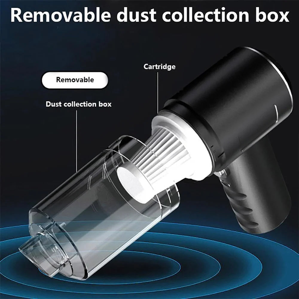 Car Wireless Handheld Vacuum Cleaner Dual Use for Small Home and Car 120W 6000PA High Power Powerful Rechargeable Vacuum Cleaner