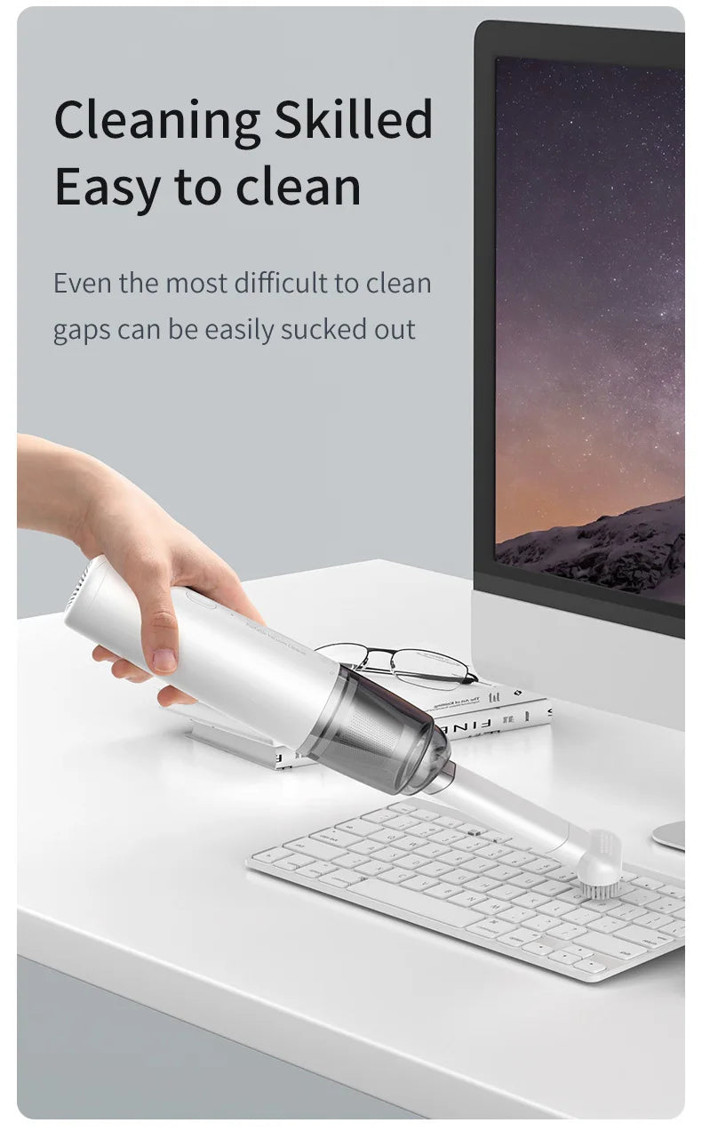 Wireless Handheld Vacuum Cleaner Powerful Suction Portable Rechargeable for Car Home Mini Cleaner Car interior cleaning tools